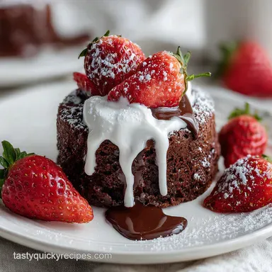 Valentines Dessert with Chocolate and Strawberries: Dairy-Free Showstopper Recipe Card
