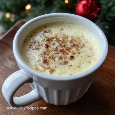 Eggnog: Classic Cooked, Rich Boozy Holiday Sipper Recipe Recipe Card