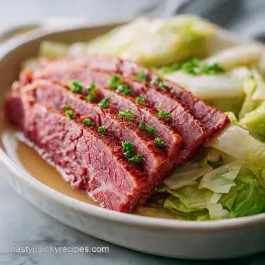 Corned Beef and Cabbage Recipe: Tender Brisket Recipe Card