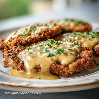 Country Fried Steak Recipe Oven-Baked in 30 Minutes Recipe Card