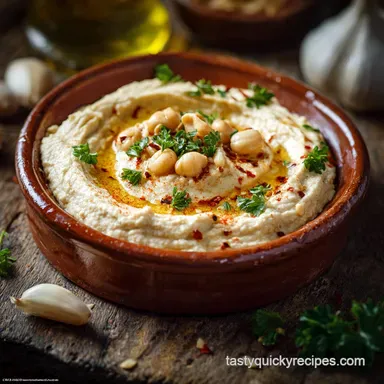 Garlic Hummus No Tahini: The Ultimate Creamy, Silky Dip Recipe Recipe Card