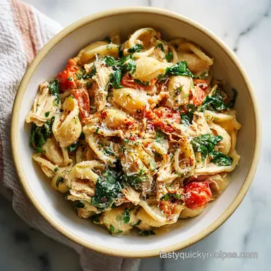 Tuscan Chicken Pasta in 30 Minutes Recipe Card