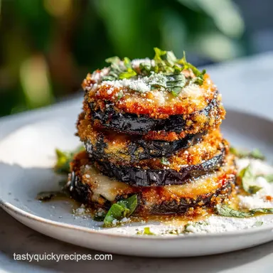 Eggplant Parmesan Recipe for 8 Servings Recipe Card