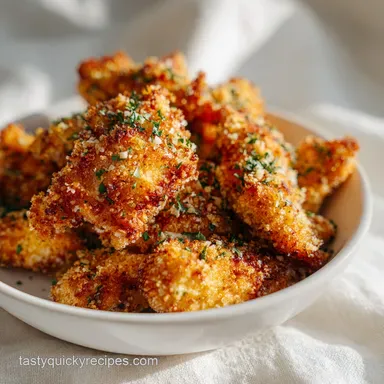 Garlic Parmesan Chicken for 4 Servings Recipe Card