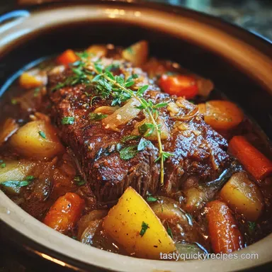 Crock Pot Bucket Steak Recipe: Slow Cooked Tender Beef Recipe Card