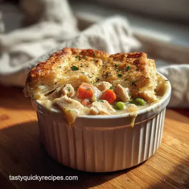 Crock Pot Chicken Pot Pie Slow-Cooked Tender Recipe Card