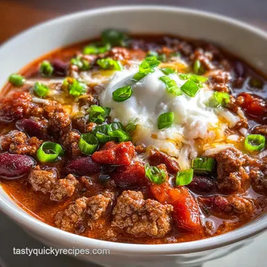 Crockpot Chili for 6 Hours Recipe Card