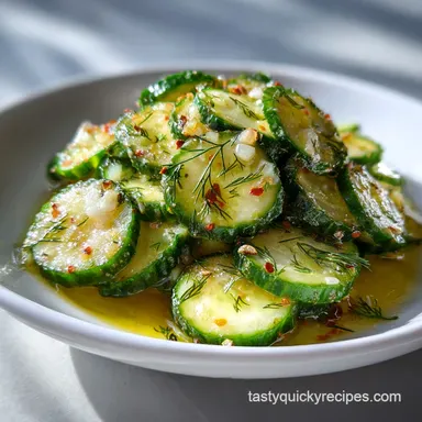 Cucumber Salad: Crispy with Tangy Herbaceous Finish Recipe Card