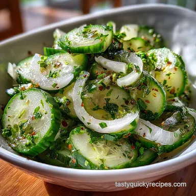 Cucumber Salad: Crispy with Tangy Herbaceous Finish