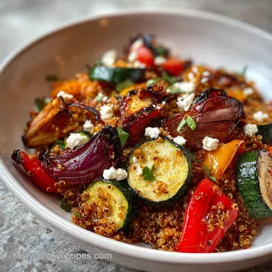 Daniel Fast Food Recipe with Roasted Vegetables and Quinoa: Smoky & Satisfying Recipe Card