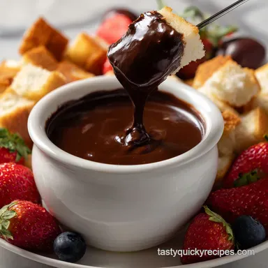 Chocolate Fondue Recipe: Decadent Velvety Smooth Recipe Card