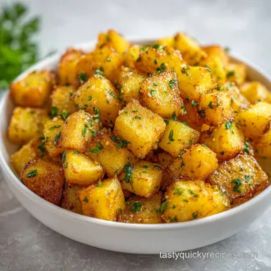 Easy Dump and Go Side Dish with Garlic Potatoes in 45 Minutes Recipe Card