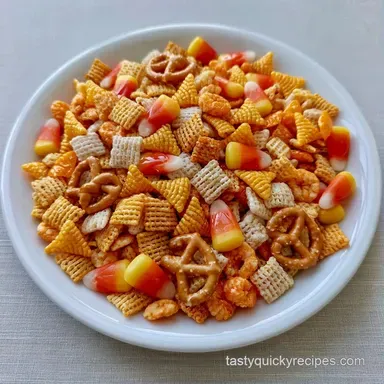 Easy Halloween Snack Mix in 5 Minutes Recipe Card