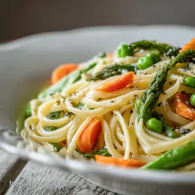 Easy Pasta Primavera Recipe (4 Servings) Recipe Card