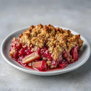 Easy Rhubarb Crisp Recipe for 8 Servings