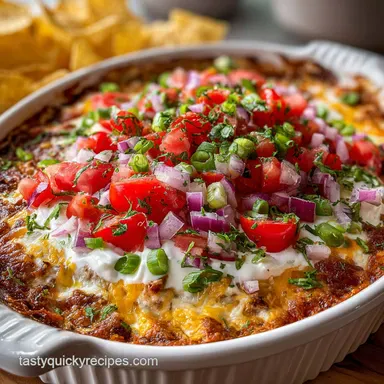 Seven Layer Dip: Make-Ahead Party-Ready Creamy Recipe Card
