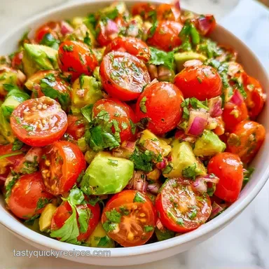 Avocado Tomato Salad in 15 Minutes Recipe Card