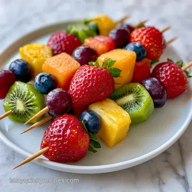 Fresh Fruit Salad Skewers in 30 Minutes