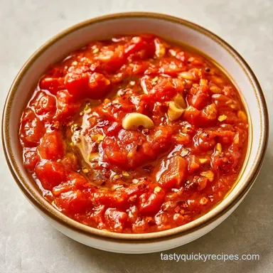 Easy Fresh Roma Tomato Sauce Recipe Card