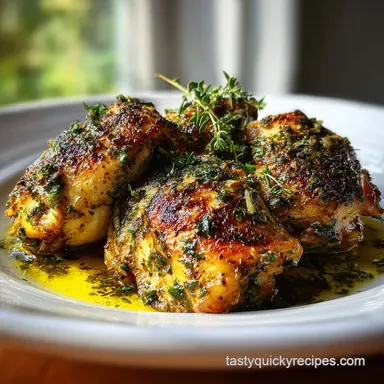 Chicken Thigh Recipe with Garlic and Herbs: Crispy Skin & Buttery Flavor