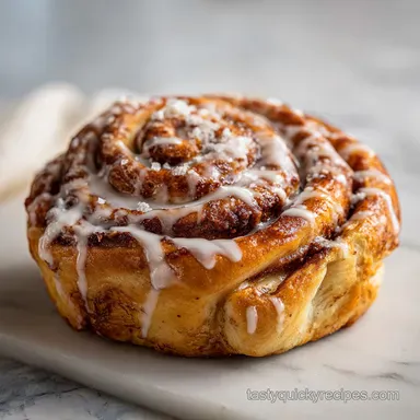 Giant Cinnamon Roll: Pillowy Brioche with Cream Cheese Finish Recipe Card