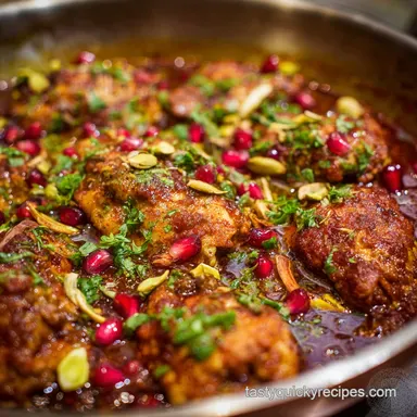 Persian Chicken: Simple Aromatic Morgh-e Zaferāni Recipe Card