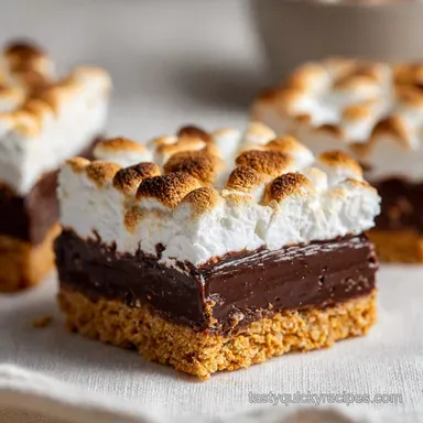 S'mores Bars with Dark Chocolate Chips: Gooey and Toasted Recipe Card