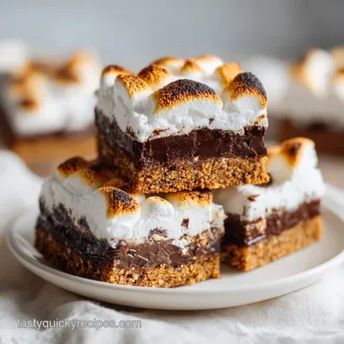 S'mores Bars with Dark Chocolate Chips: Gooey and Toasted
