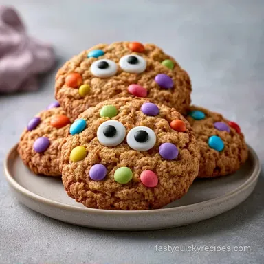 Halloween Monster Cookies in 25 Minutes Recipe Card