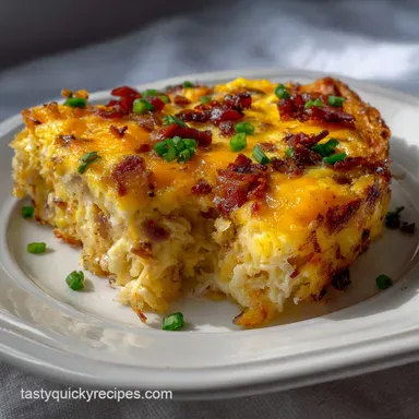Egg Casserole with Hashbrowns: Crispy Crust Bake Recipe Card