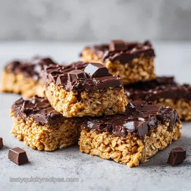 Healthy Chocolate Peanut Butter Oatmeal Bars: Meal Prep Recipe Card