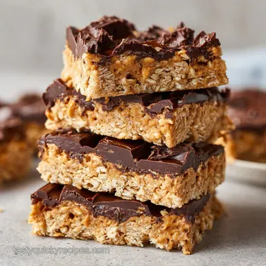 Healthy Chocolate Peanut Butter Oatmeal Bars: Meal Prep
