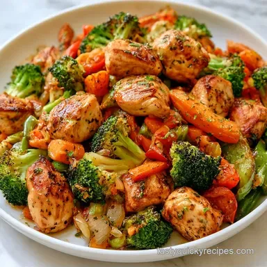 One Pan Chicken with Mixed Veggies