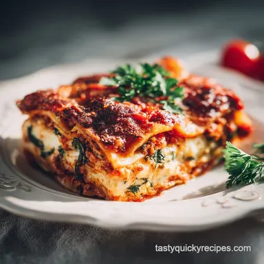 Vegan Lasagna with Tofu Ricotta for 8 Servings Recipe Card