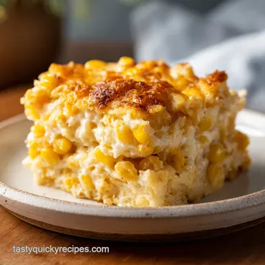 Homemade Corn Casserole Recipe: Silky Custard Recipe Card