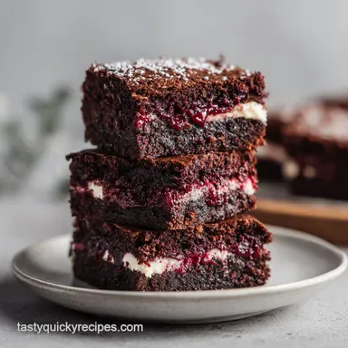 Red Velvet Brownies Recipe for 16 Servings