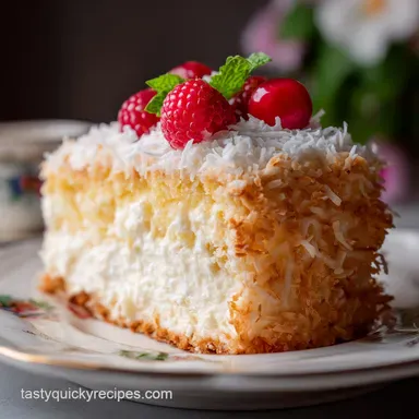 Ina Garten Coconut Cake: A Moist Layer Cake for 12 Servings Recipe Card