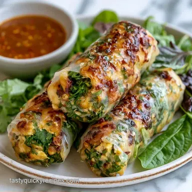 Lemongrass Chicken Rolls for Meal Prep Recipe Card
