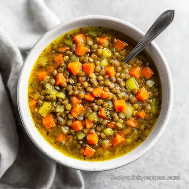 Lentil Soup Recipe: Smoky and Velvety Recipe Card