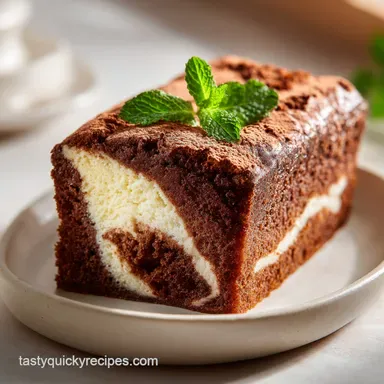 Dessert in 1 Pan with Chocolate and Vanilla Marble (50 Minutes) Recipe Card