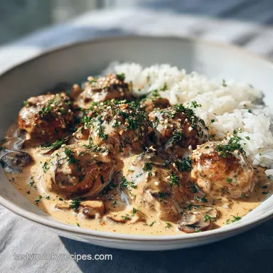 Meatball Stroganoff Ready in 30 Min: Creamy Baked