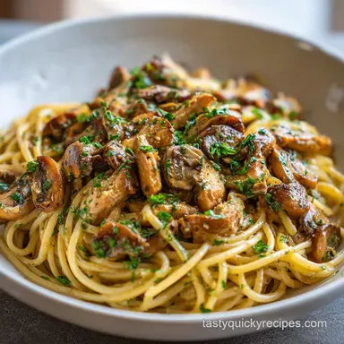 Mushroom Chicken Pasta in 30 Minutes