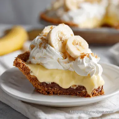 Easy No Bake Banana Cream Pie with Silky Vanilla Pudding