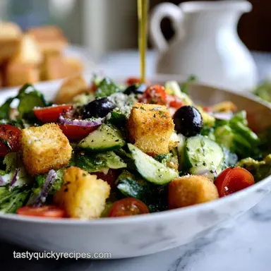 Olive Garden Salad and Dressing Recipe: 15 Min Recipe Card