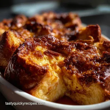French Toast Casserole Recipe: Overnight Baked Brioche Recipe Card