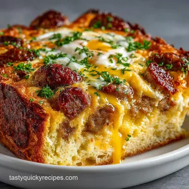 Breakfast Casserole: Ultimate Overnight Sausage Sourdough Bake