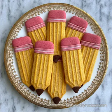 Pencil Cookies for Back to School: Crispy