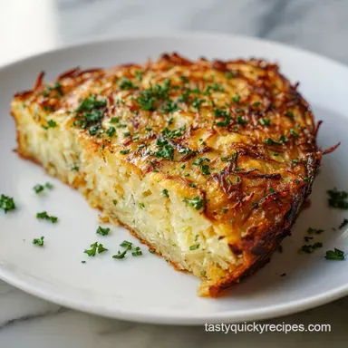 Potato Crusted Quiche with Crispy Texture for 8 Servings Recipe Card