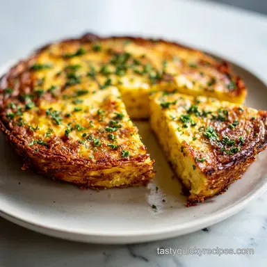 Potato Crusted Quiche with Crispy Texture for 8 Servings
