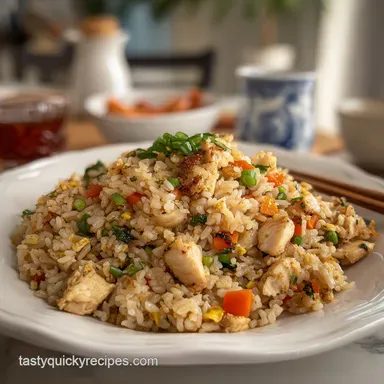 Chicken Fried Rice Recipe for 4 Servings Recipe Card